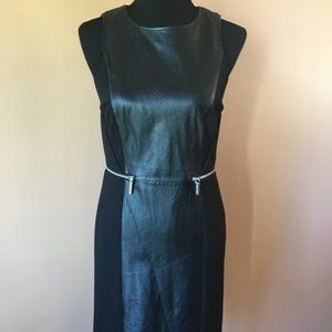 MICHAEL Michael Kors Sleeveless Black Leather Dress